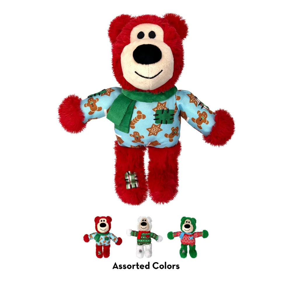 KONG Holiday Wild Knots Bear Mix M/L - jule hundelegetøj